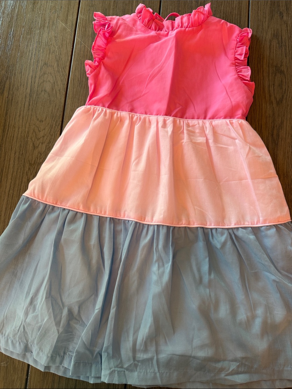 Girls Pink Multi-Tier Ruffle Dress